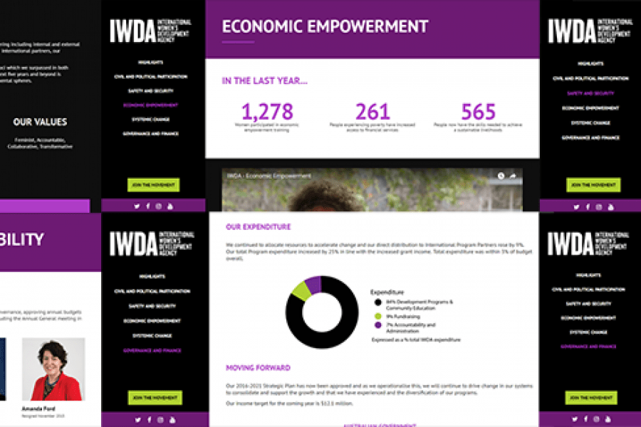 Fallstudie: IWDA Jahresbericht Microsite