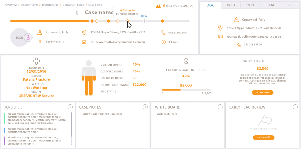 Dashboard Prototyoe design