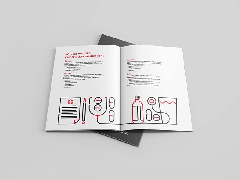 Printed design resulting from one of the Datalabs Agency's visual reporting strategies