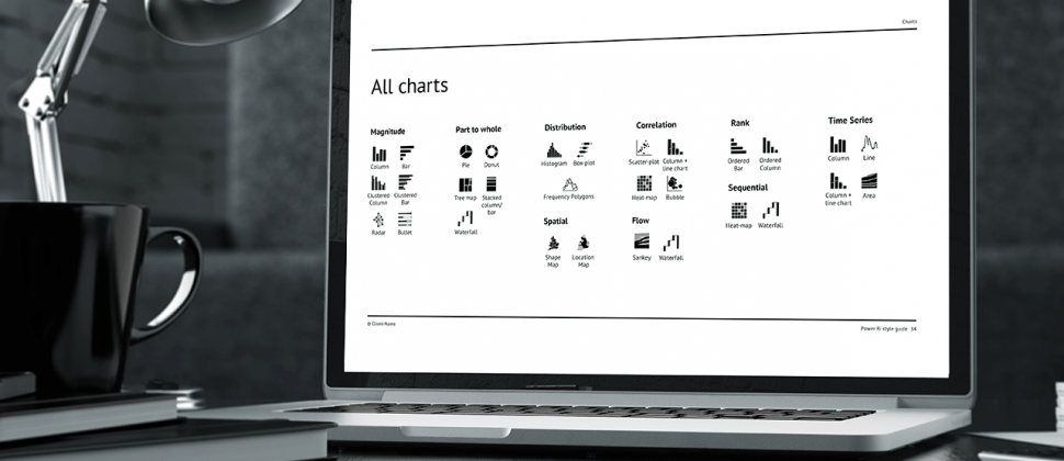 A photo of our data viz style guide for Microsoft Power BI