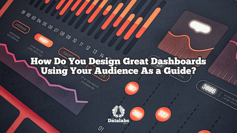 Images of dashboard users and audiences profiler with a BI dashboard in the background