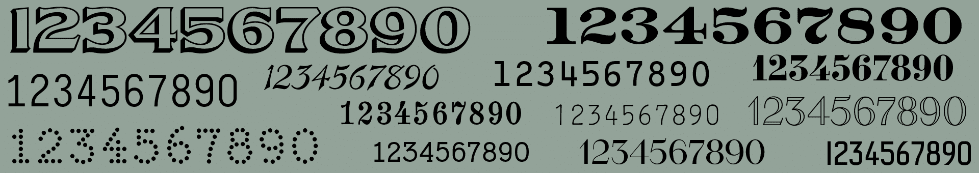 Infographic-Numbers-Font-Examples Examples of infographic numbers in fonts