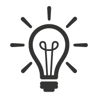 Interactive Data Visualisation Icon - LightBulb Image