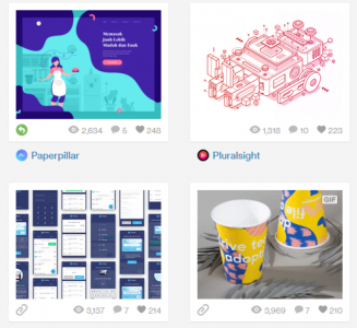 Image from the best data visualization websites blog showing Dribbble artists