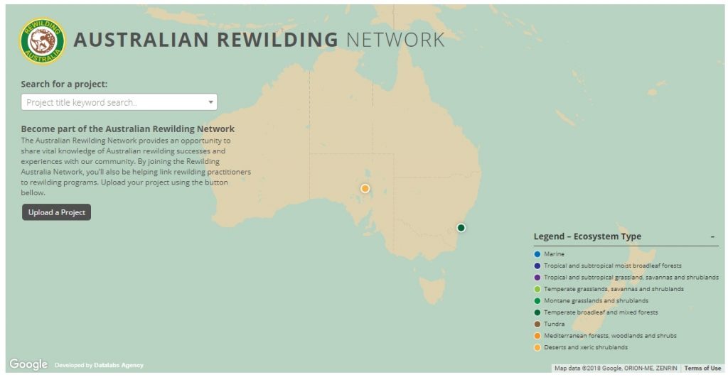 Karte von Australien für interaktives Projekt