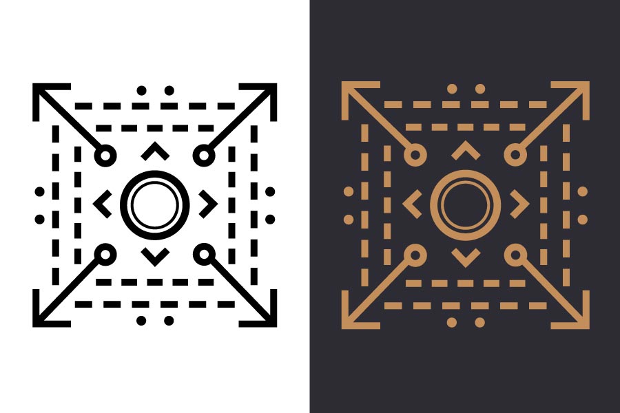 Vector graphic image showing scalability for illustrations and data visualization