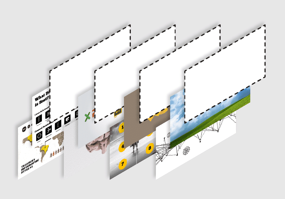 Customized Data Visualization Workshop - Image showing blank slides and visual data