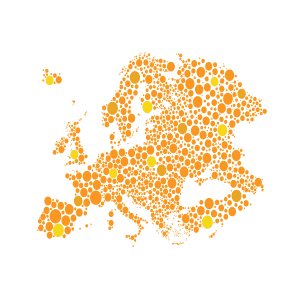A map type used in data visualisation, a dot distribution map