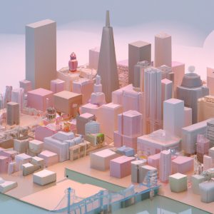 Illustration of San Francisco skyline, home to a great analytics conferences