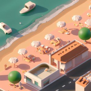 Image of the beach at Cannes's Data Summit