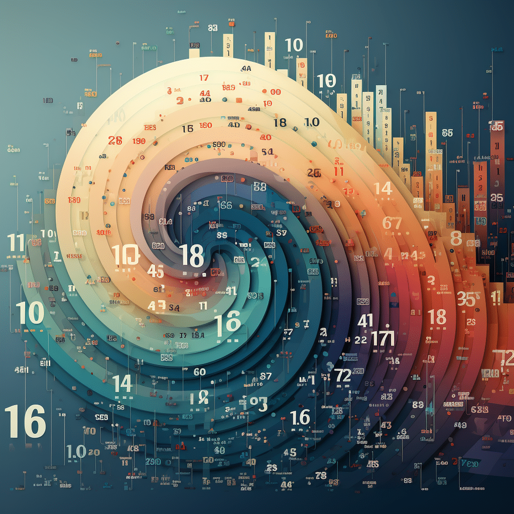Image of an infographic with an array of numbers