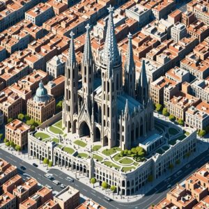 Aerial view of the Sagrada Familia and Barcelona's Eixample district, host city for DATA ANALYTICS 2026