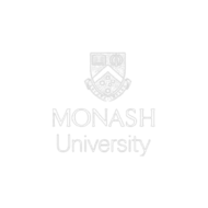Monash University logo, white